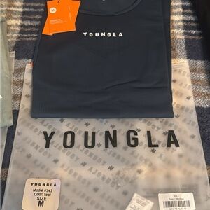 YoungLA Teal compression cut off Med
